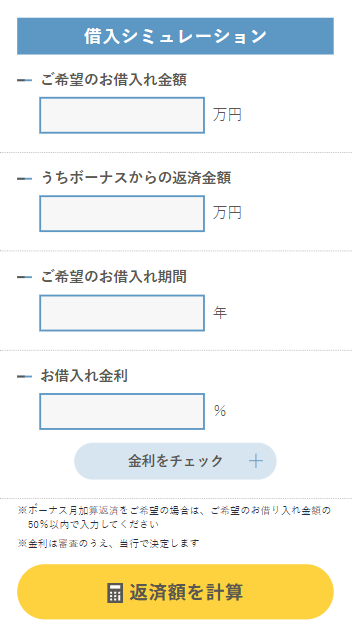 借入シミュレーション